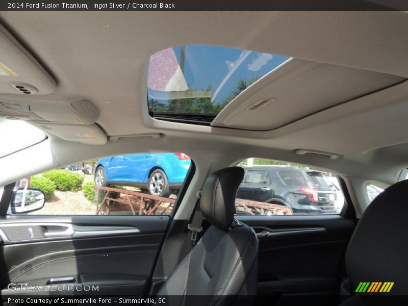 Ingot Silver / Charcoal Black 2014 Ford Fusion Titanium