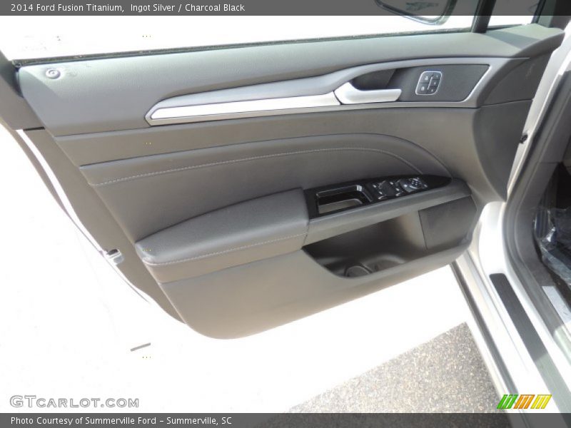 Ingot Silver / Charcoal Black 2014 Ford Fusion Titanium