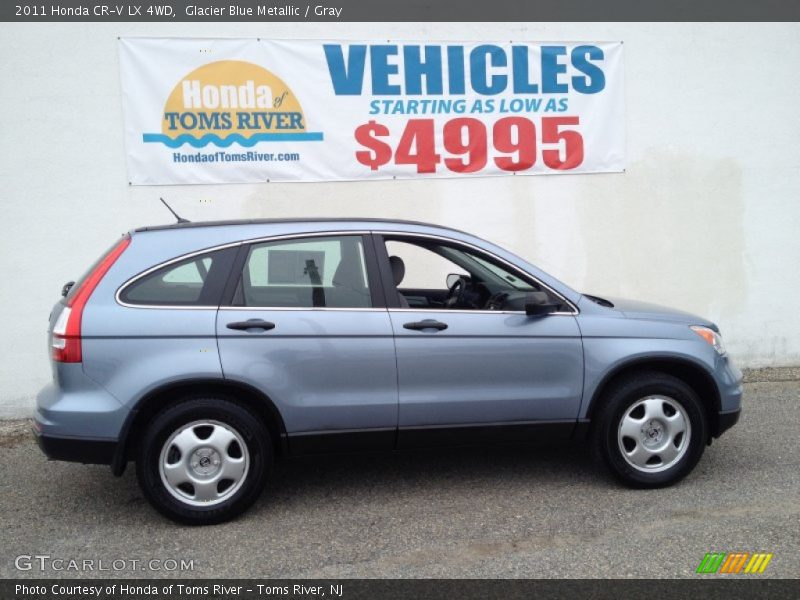 Glacier Blue Metallic / Gray 2011 Honda CR-V LX 4WD