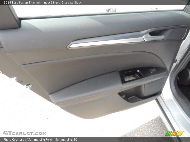 Ingot Silver / Charcoal Black 2014 Ford Fusion Titanium