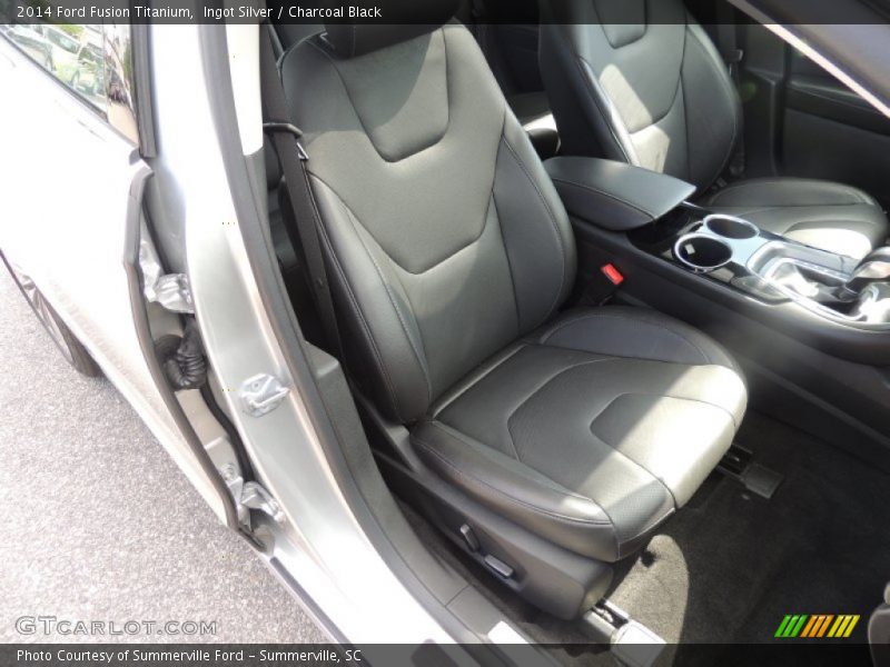 Ingot Silver / Charcoal Black 2014 Ford Fusion Titanium