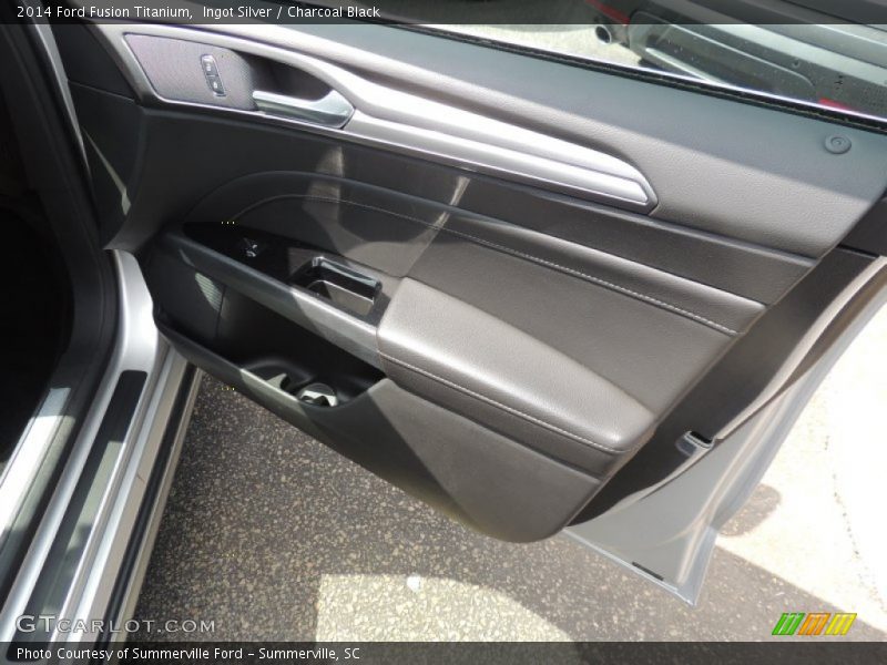 Ingot Silver / Charcoal Black 2014 Ford Fusion Titanium