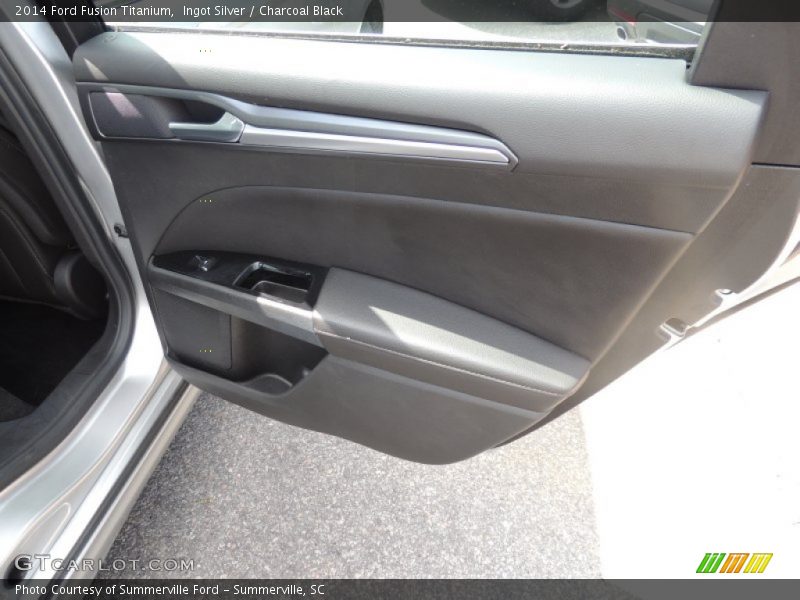 Ingot Silver / Charcoal Black 2014 Ford Fusion Titanium