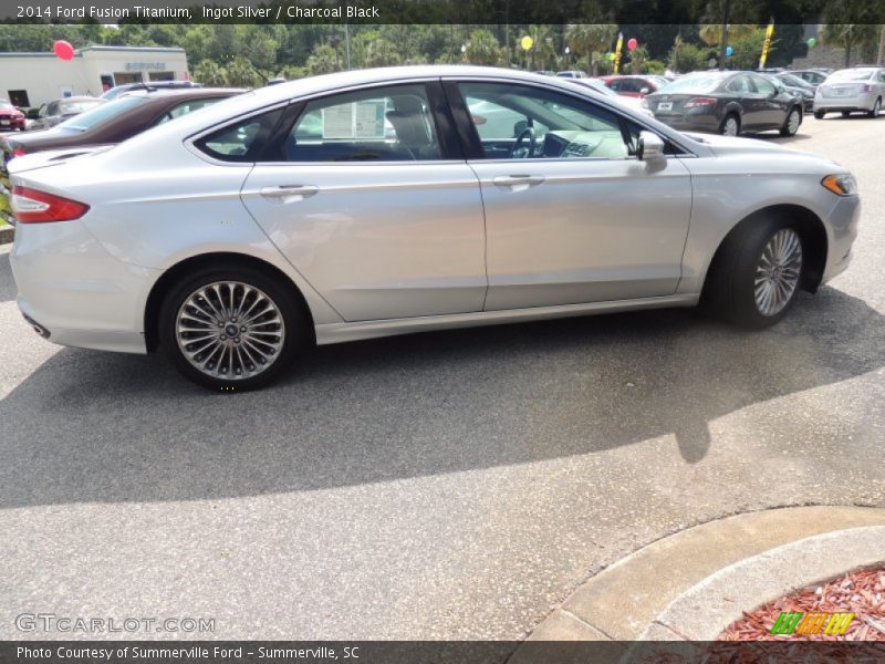Ingot Silver / Charcoal Black 2014 Ford Fusion Titanium