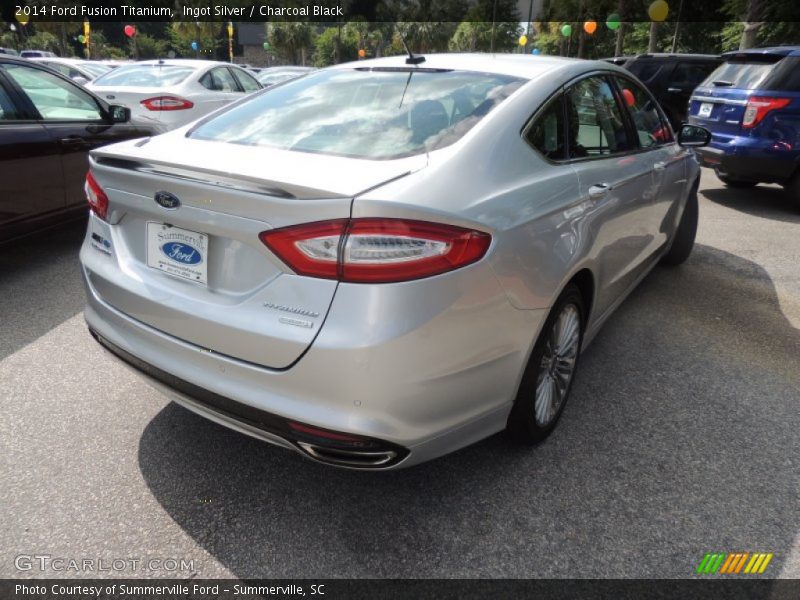 Ingot Silver / Charcoal Black 2014 Ford Fusion Titanium