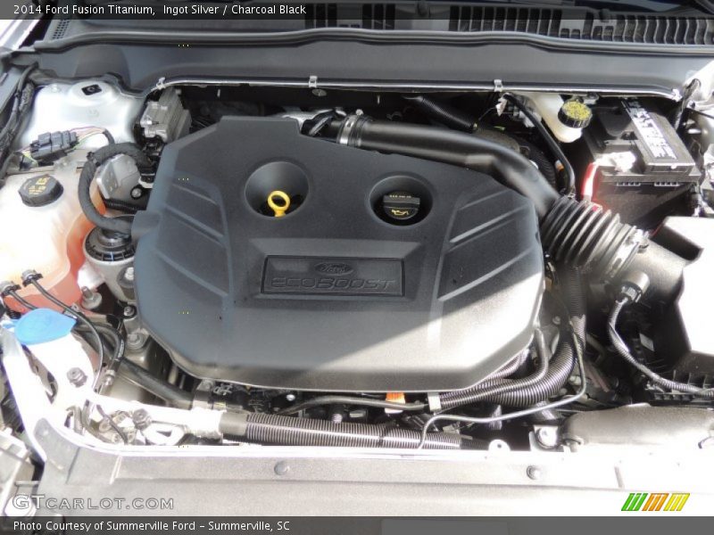 Ingot Silver / Charcoal Black 2014 Ford Fusion Titanium