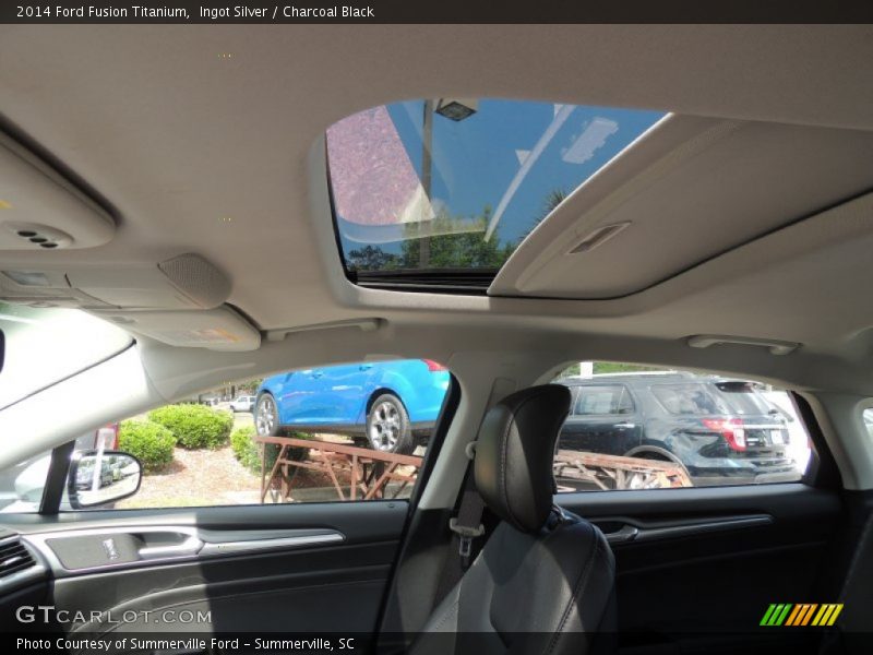 Ingot Silver / Charcoal Black 2014 Ford Fusion Titanium