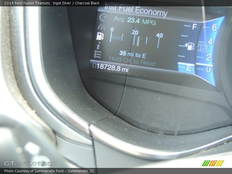 Ingot Silver / Charcoal Black 2014 Ford Fusion Titanium