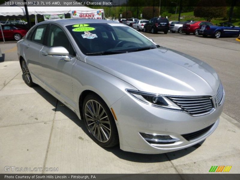 Ingot Silver / Charcoal Black 2013 Lincoln MKZ 3.7L V6 AWD