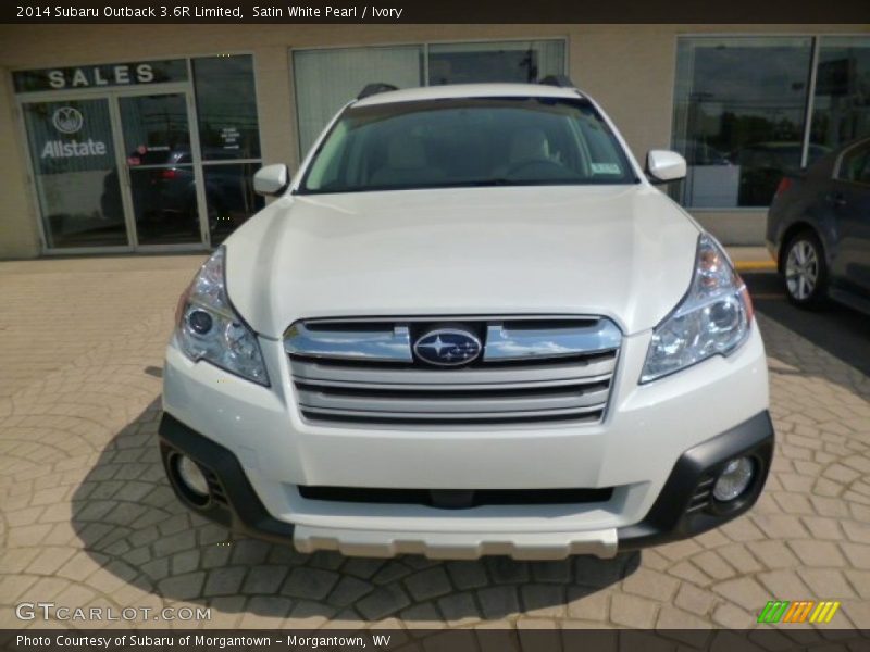 Satin White Pearl / Ivory 2014 Subaru Outback 3.6R Limited