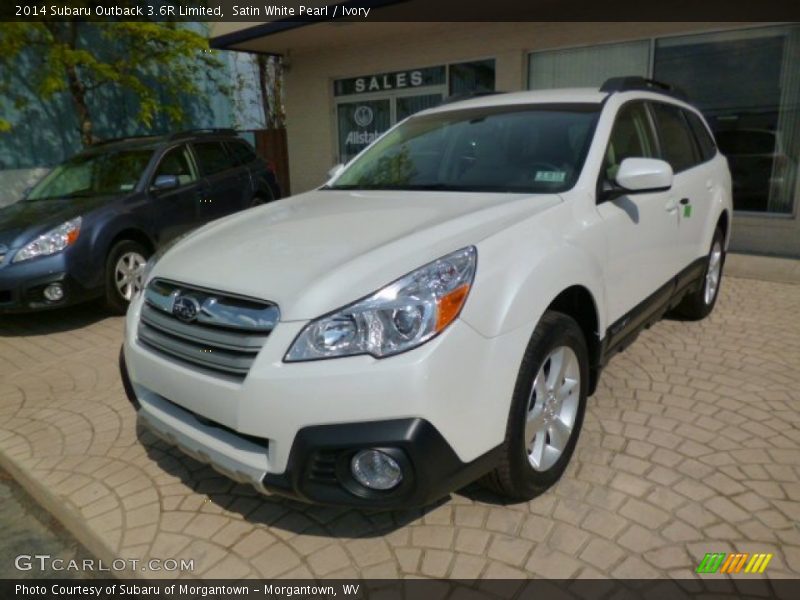 Satin White Pearl / Ivory 2014 Subaru Outback 3.6R Limited