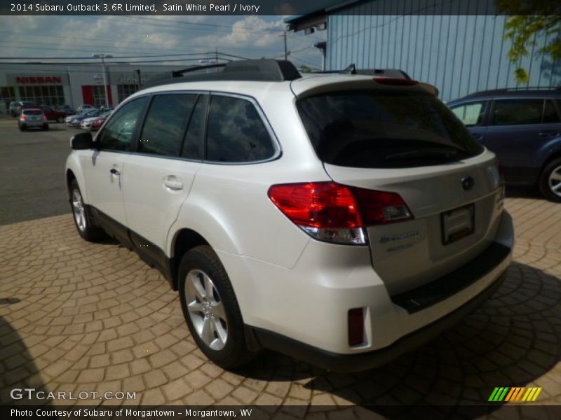 Satin White Pearl / Ivory 2014 Subaru Outback 3.6R Limited