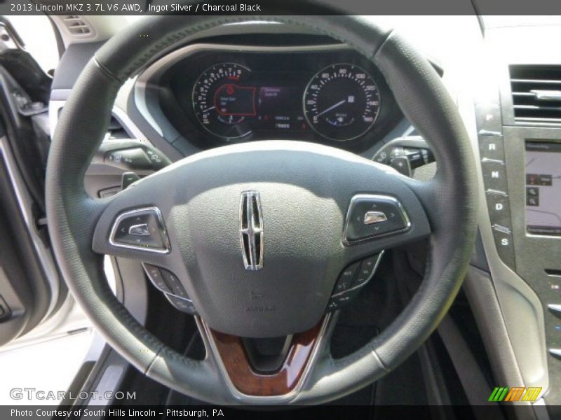 Ingot Silver / Charcoal Black 2013 Lincoln MKZ 3.7L V6 AWD
