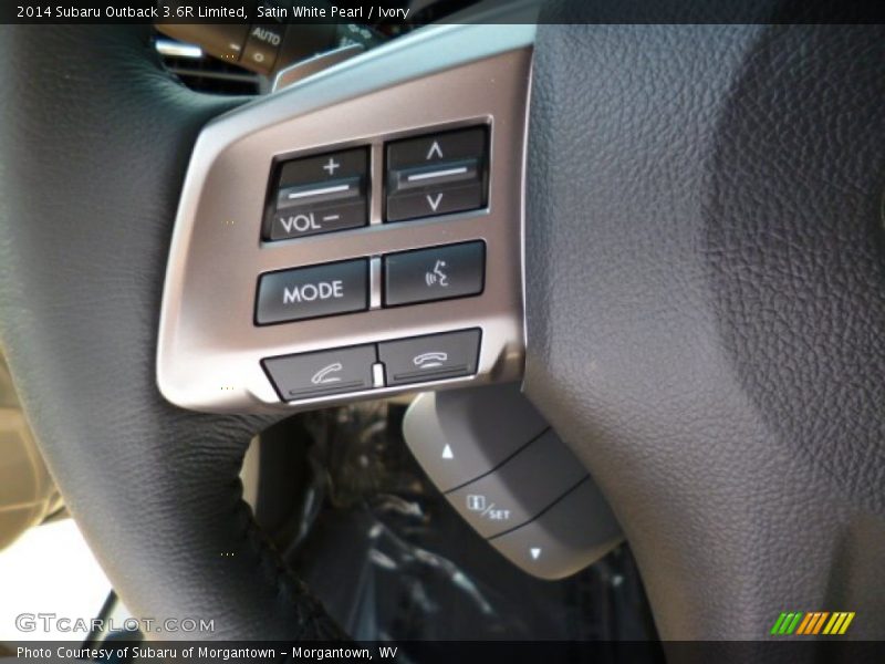 Satin White Pearl / Ivory 2014 Subaru Outback 3.6R Limited