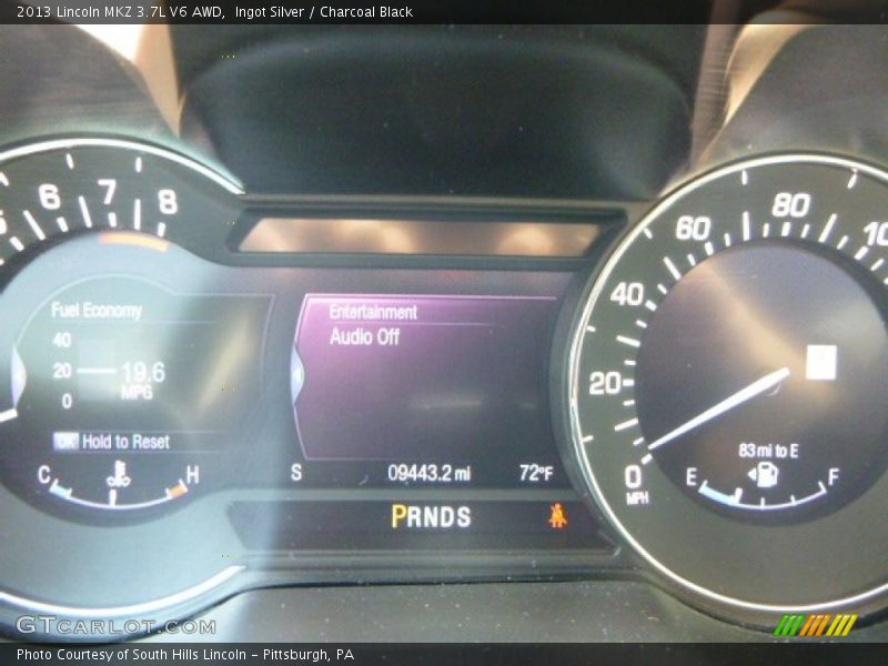 Ingot Silver / Charcoal Black 2013 Lincoln MKZ 3.7L V6 AWD