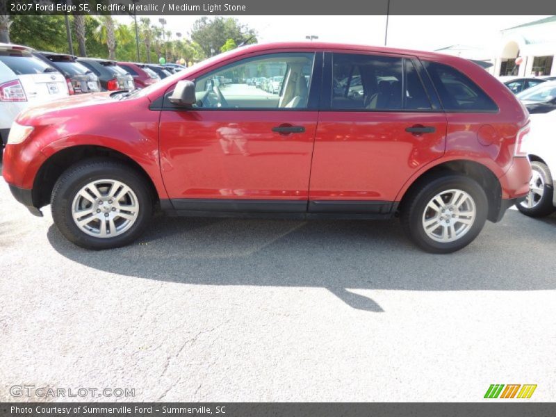 Redfire Metallic / Medium Light Stone 2007 Ford Edge SE