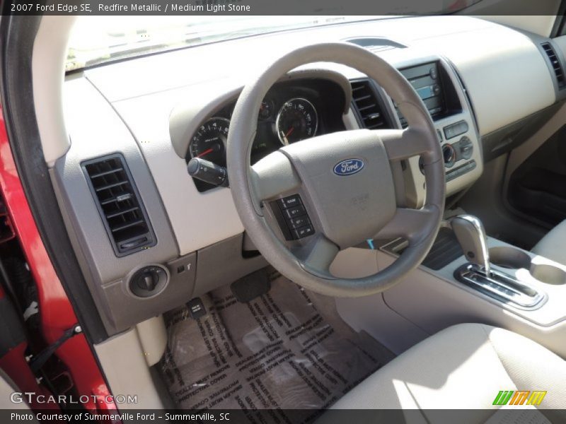 Redfire Metallic / Medium Light Stone 2007 Ford Edge SE