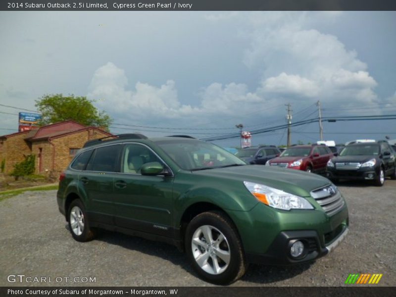 Cypress Green Pearl / Ivory 2014 Subaru Outback 2.5i Limited