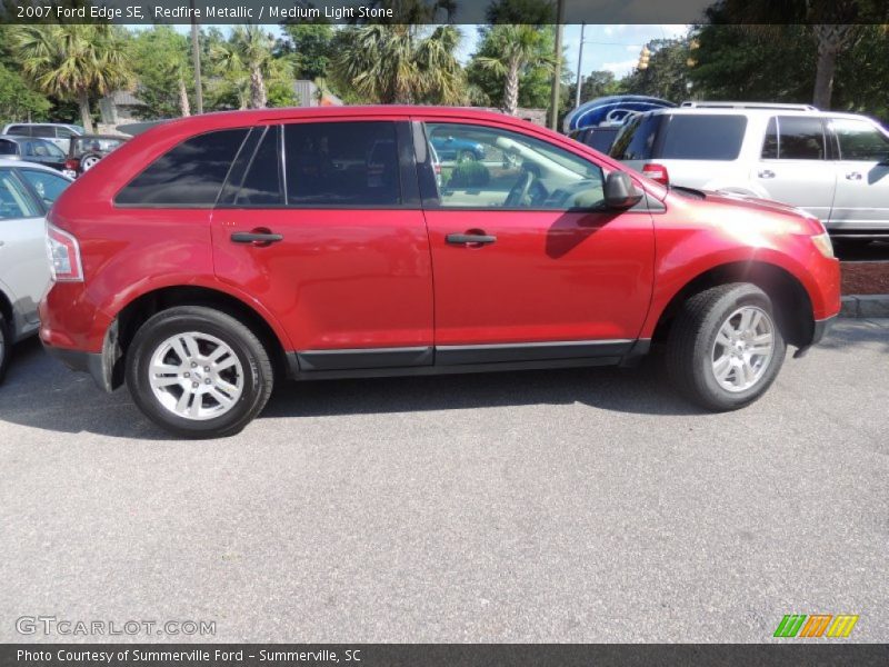 Redfire Metallic / Medium Light Stone 2007 Ford Edge SE
