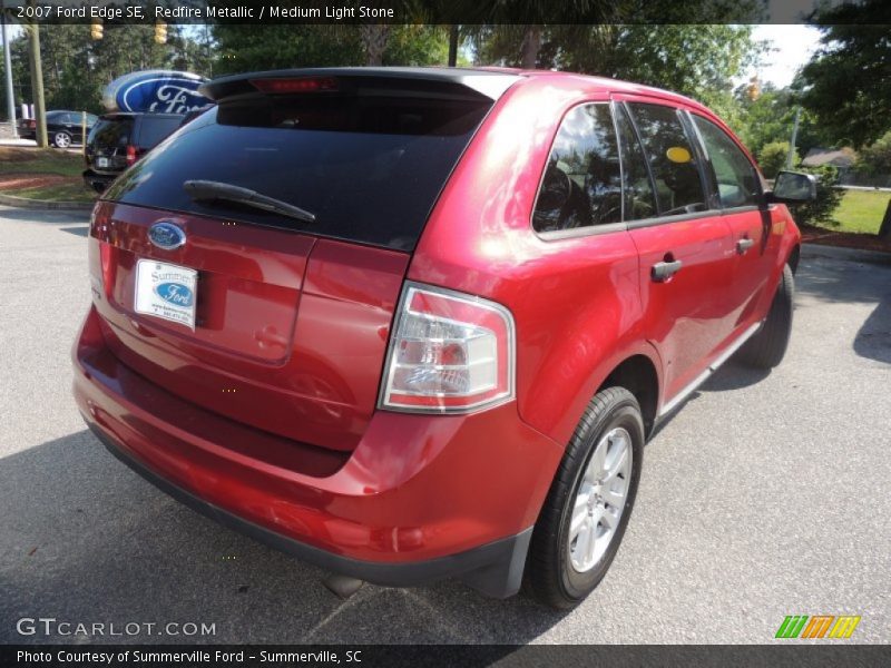 Redfire Metallic / Medium Light Stone 2007 Ford Edge SE