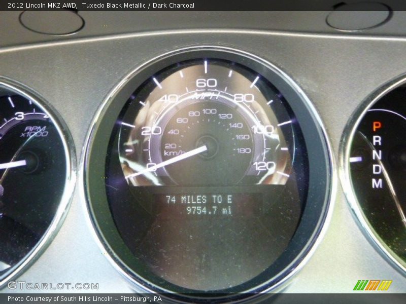 Tuxedo Black Metallic / Dark Charcoal 2012 Lincoln MKZ AWD