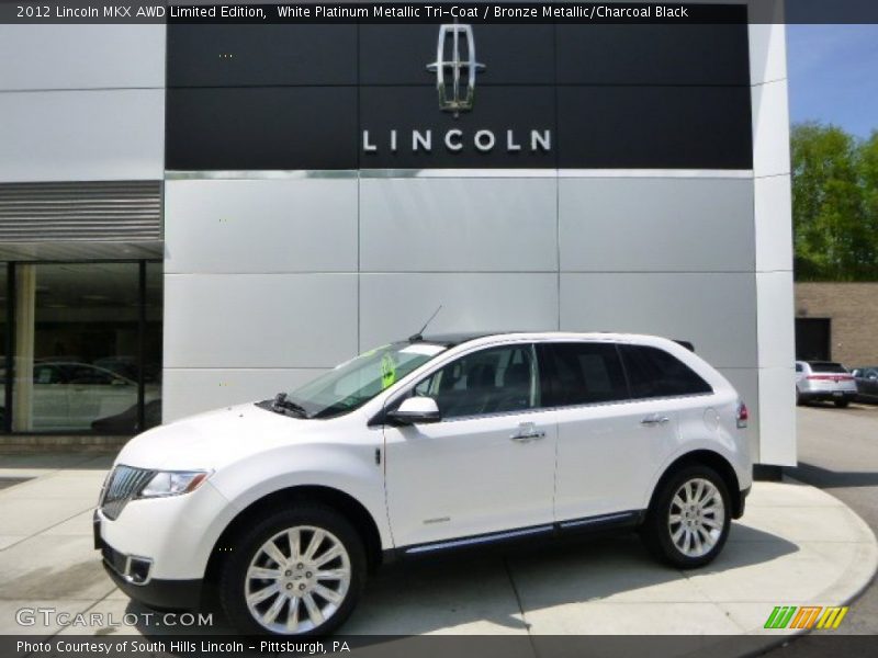 White Platinum Metallic Tri-Coat / Bronze Metallic/Charcoal Black 2012 Lincoln MKX AWD Limited Edition