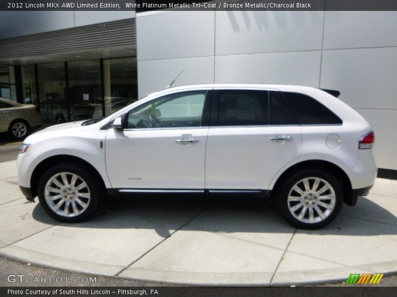 White Platinum Metallic Tri-Coat / Bronze Metallic/Charcoal Black 2012 Lincoln MKX AWD Limited Edition