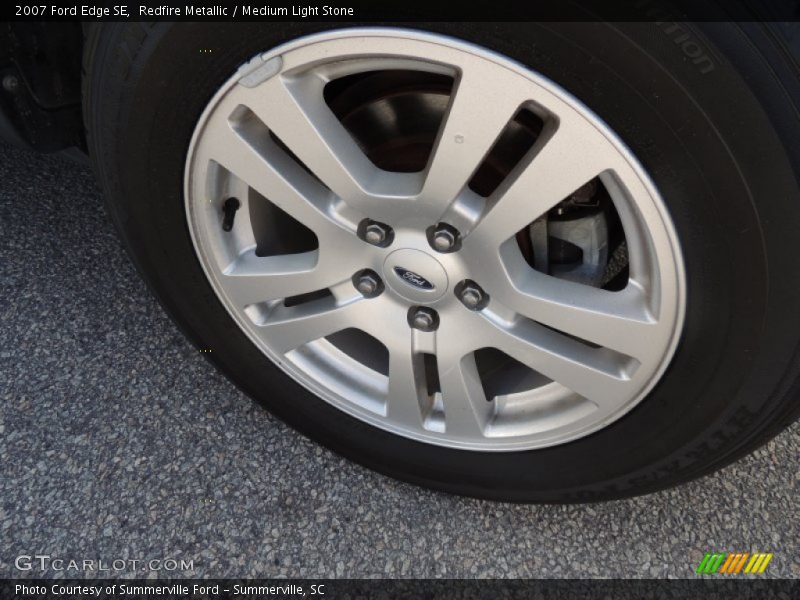 Redfire Metallic / Medium Light Stone 2007 Ford Edge SE