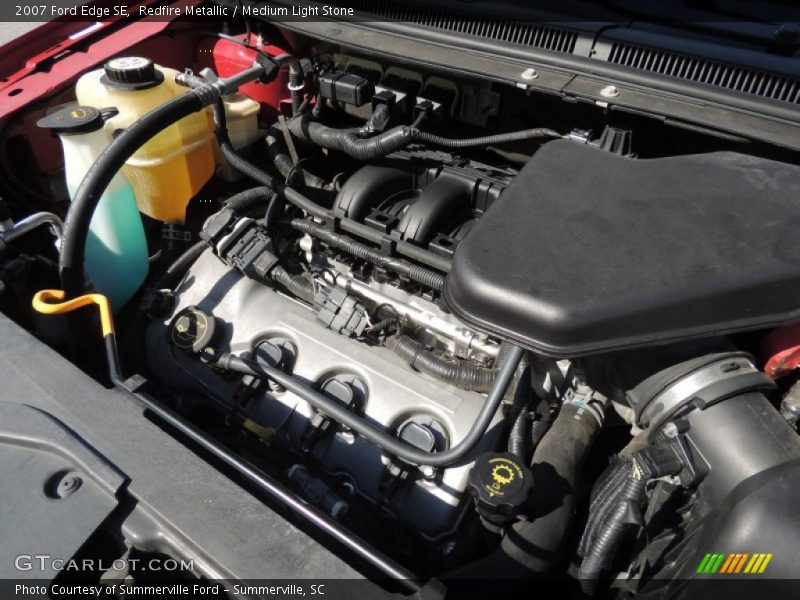 Redfire Metallic / Medium Light Stone 2007 Ford Edge SE