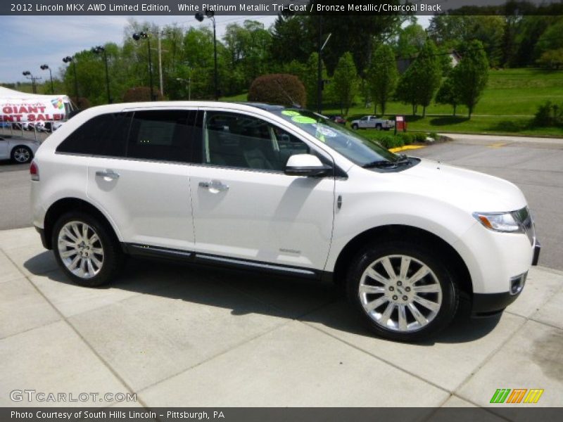 White Platinum Metallic Tri-Coat / Bronze Metallic/Charcoal Black 2012 Lincoln MKX AWD Limited Edition