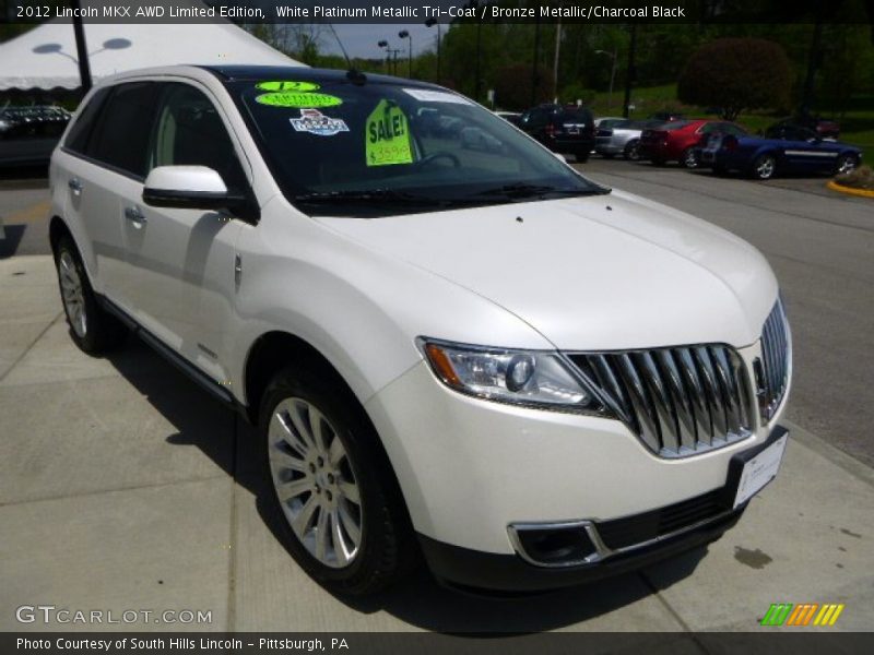 White Platinum Metallic Tri-Coat / Bronze Metallic/Charcoal Black 2012 Lincoln MKX AWD Limited Edition