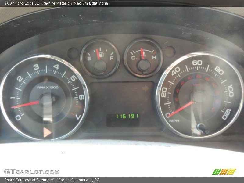 Redfire Metallic / Medium Light Stone 2007 Ford Edge SE