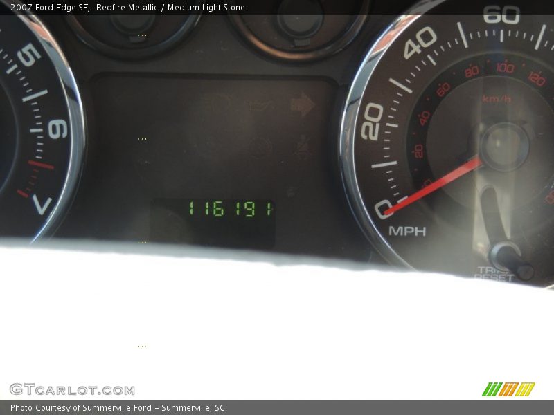 Redfire Metallic / Medium Light Stone 2007 Ford Edge SE