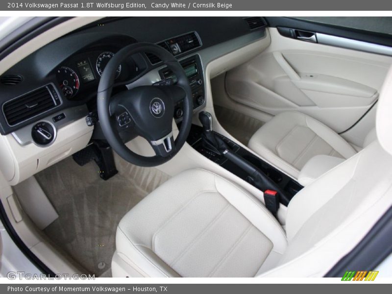 Candy White / Cornsilk Beige 2014 Volkswagen Passat 1.8T Wolfsburg Edition
