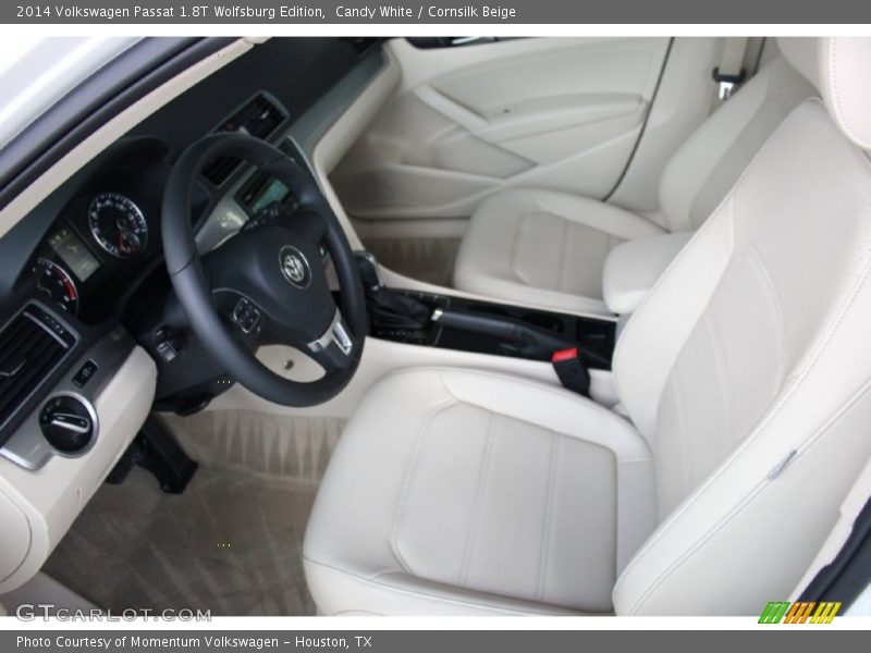 Candy White / Cornsilk Beige 2014 Volkswagen Passat 1.8T Wolfsburg Edition