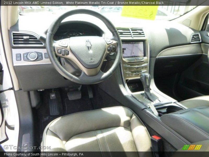 White Platinum Metallic Tri-Coat / Bronze Metallic/Charcoal Black 2012 Lincoln MKX AWD Limited Edition