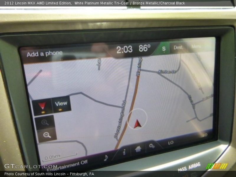 White Platinum Metallic Tri-Coat / Bronze Metallic/Charcoal Black 2012 Lincoln MKX AWD Limited Edition