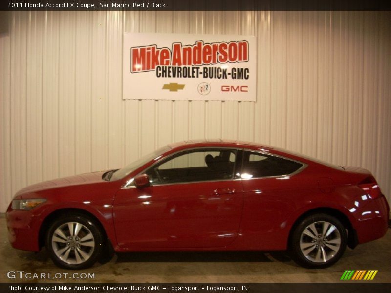 San Marino Red / Black 2011 Honda Accord EX Coupe