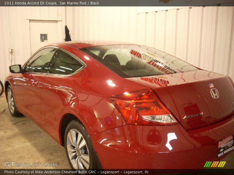 San Marino Red / Black 2011 Honda Accord EX Coupe