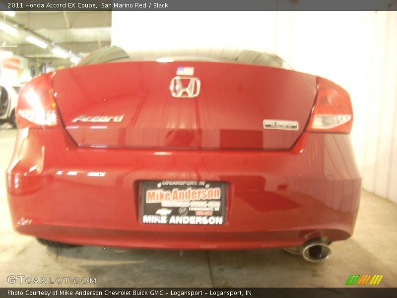 San Marino Red / Black 2011 Honda Accord EX Coupe