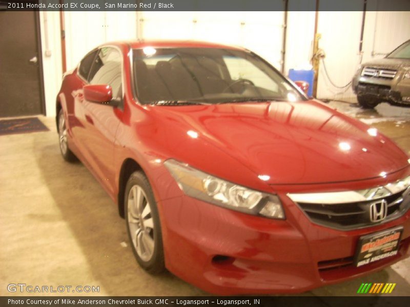 San Marino Red / Black 2011 Honda Accord EX Coupe