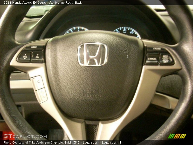 San Marino Red / Black 2011 Honda Accord EX Coupe