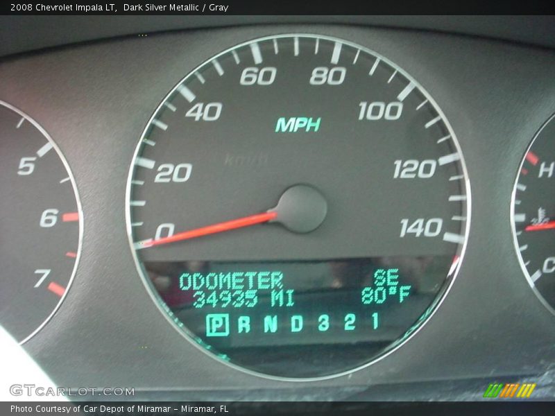 Dark Silver Metallic / Gray 2008 Chevrolet Impala LT