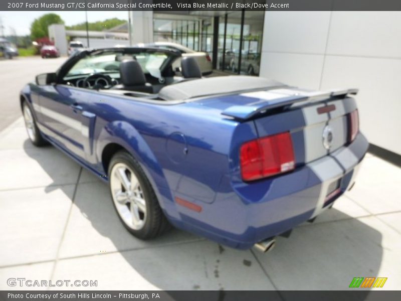 Vista Blue Metallic / Black/Dove Accent 2007 Ford Mustang GT/CS California Special Convertible