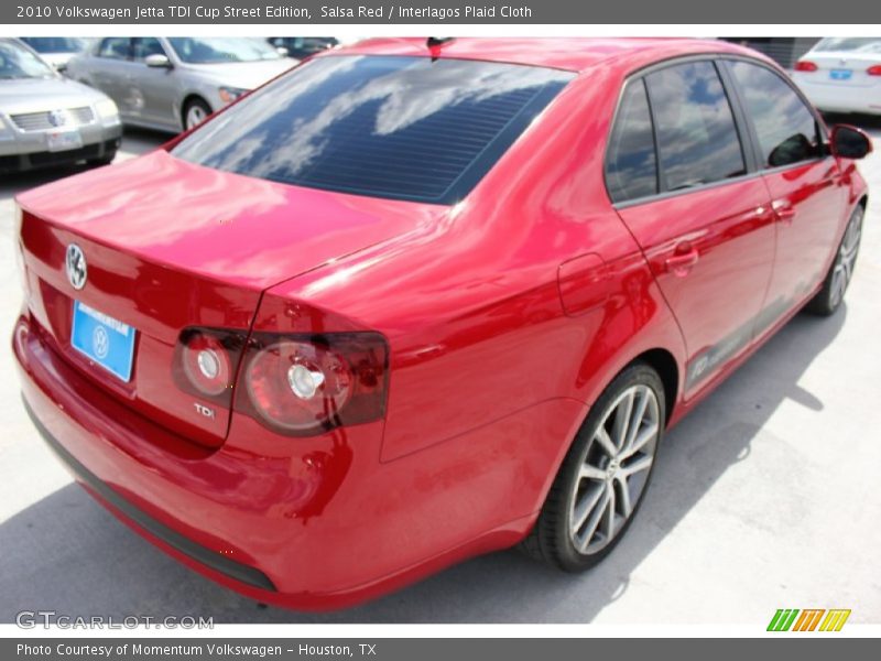 Salsa Red / Interlagos Plaid Cloth 2010 Volkswagen Jetta TDI Cup Street Edition