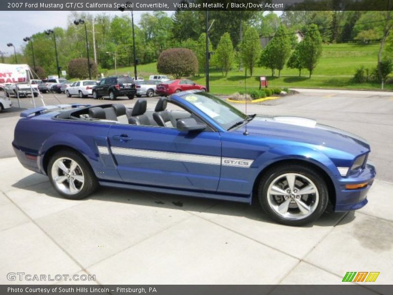 Vista Blue Metallic / Black/Dove Accent 2007 Ford Mustang GT/CS California Special Convertible