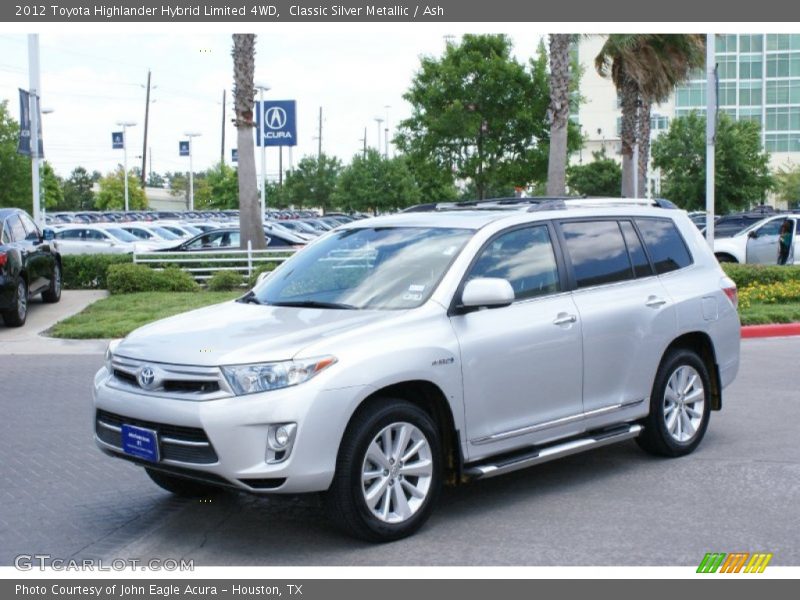 Classic Silver Metallic / Ash 2012 Toyota Highlander Hybrid Limited 4WD