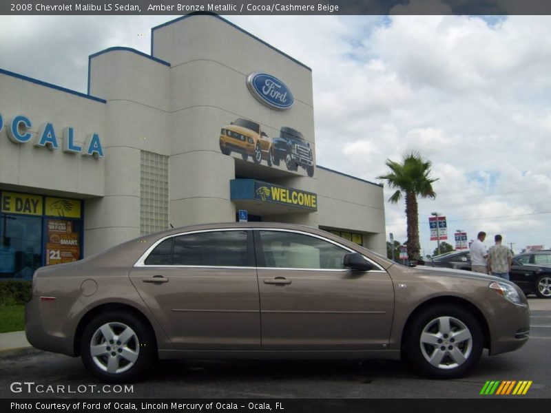 Amber Bronze Metallic / Cocoa/Cashmere Beige 2008 Chevrolet Malibu LS Sedan