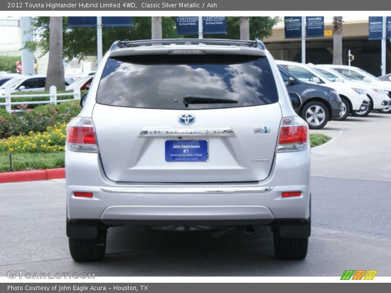Classic Silver Metallic / Ash 2012 Toyota Highlander Hybrid Limited 4WD