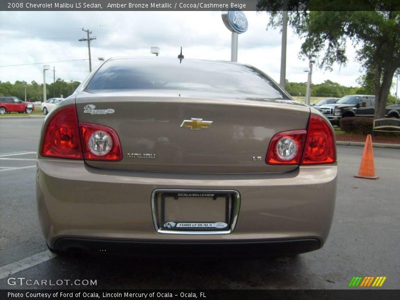 Amber Bronze Metallic / Cocoa/Cashmere Beige 2008 Chevrolet Malibu LS Sedan